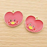 10pcs Enamel Anime Charms for Jewelry Making Earrings Pendant Necklace Bracelet