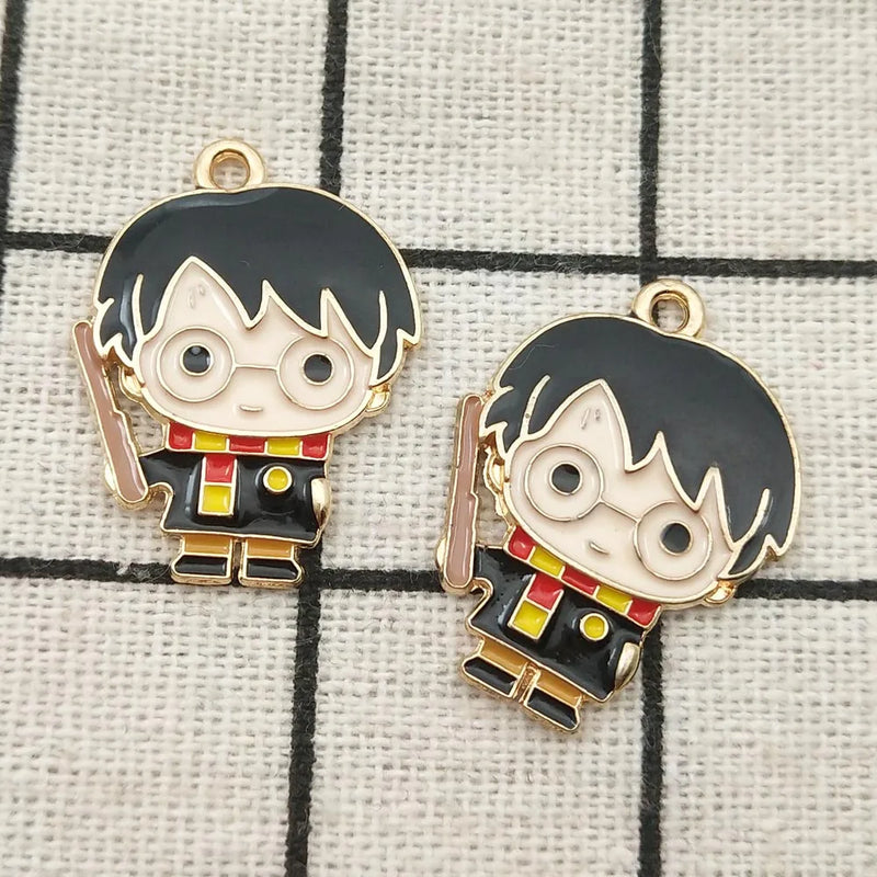 10pcs Cartoon Charm Earring Pendant Necklace Bracelet Enamel Charms DIY Craft