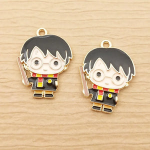 10pcs Enamel Cartoon Charm for Jewelry Making