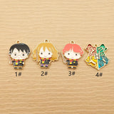 10pcs Enamel Cartoon Charm for Jewelry Making
