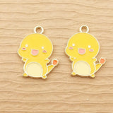 10pcs Enamel Cartoon Charm for Jewelry Making Earring Pendant Necklace Bracelet
