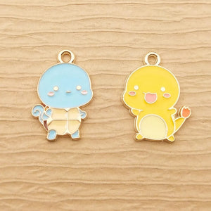 10pcs Enamel Cartoon Charm for Jewelry Making Earring Pendant Necklace Bracelet
