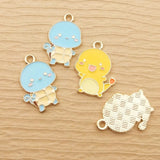 10pcs Enamel Cartoon Charm for Jewelry Making Earring Pendant Necklace Bracelet