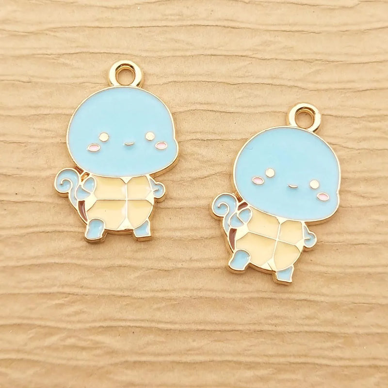 10pcs Enamel Cartoon Charm for Jewelry Making Earring Pendant Necklace Bracelet