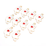 10pcs Enamel Cat Charm For Jewelry Making Charm Bracelet Charms DIY Findings