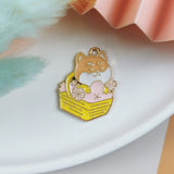 10pcs Enamel Dog Metal Charms for Jewelry Making Earrings Animals Puppy Pendant