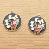 10pcs Enamel Flower Charm Jewelry Making Bulk Garden Earring Pendant