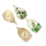10pcs Green Plant Cactus Metal Charms Pendants for Jewelry DIY