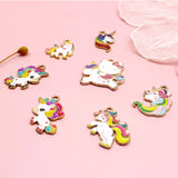 10pcs Enamel Rainbow Unicorn Charms for Jewelry Making DIY