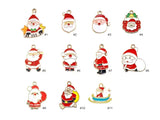 Enamel Santa Charm, Christmas Earring Charms, Santa Claus Charm