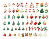 Enamel Santa Charm, Christmas Earring Charms, Santa Claus Charm