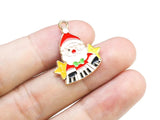 Enamel Santa Charm, Christmas Earring Charms, Santa Claus Charm