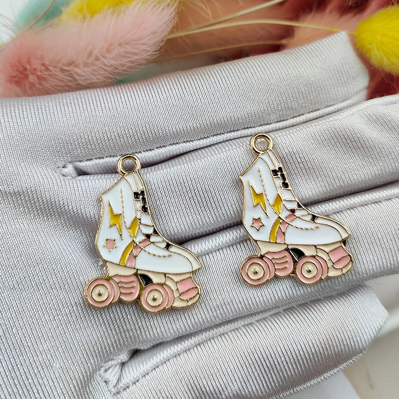 10pcs Skating Shoes Metal Charm Ice Skate Earrings DIY Crafts