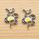 10pcs Enamel Skull Snake Charm for DIY Jewelry Making
