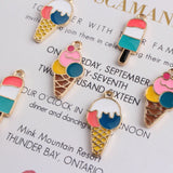 10pcs Ice Cream Charms Enamels Popsicle Pendant DIY Jewelry Making Kit