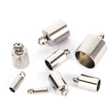 10pcs 316L Stainless Steel End Caps for DIY Bracelet Jewelry Making