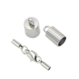 10pcs 316L Stainless Steel End Caps for DIY Bracelet Jewelry Making