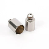 10pcs 316L Stainless Steel End Caps for DIY Bracelet Jewelry Making