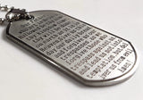 10pcs Lord's Prayer Pendant Necklace Stainless Steel