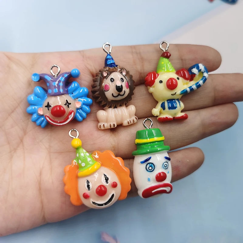 10pcs European Joker Clown Charms Pendant Craft Making Findings Craft Jewelry