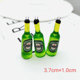 10pcs European Beer Bottle Pendant Charms for Jewelry Making