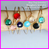 10pcs Mix Round Faceted Glass Quartz Beads Bracelet
