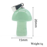 10pcs Natural Stone Quartz Crystal Pendant Mushroom Shaped Jewelry DIY Making