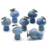 10pcs Natural Stone Quartz Crystal Pendant Mushroom Shaped Jewelry DIY Making