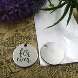 10pcs FOREVER Stainless Steel Charms Pendant DIY Findings