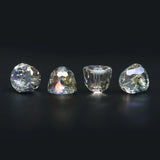 10pcs Faceted Crystal Bell Beads 10x11mm, Sparkly Glass Beads, Transparent AB