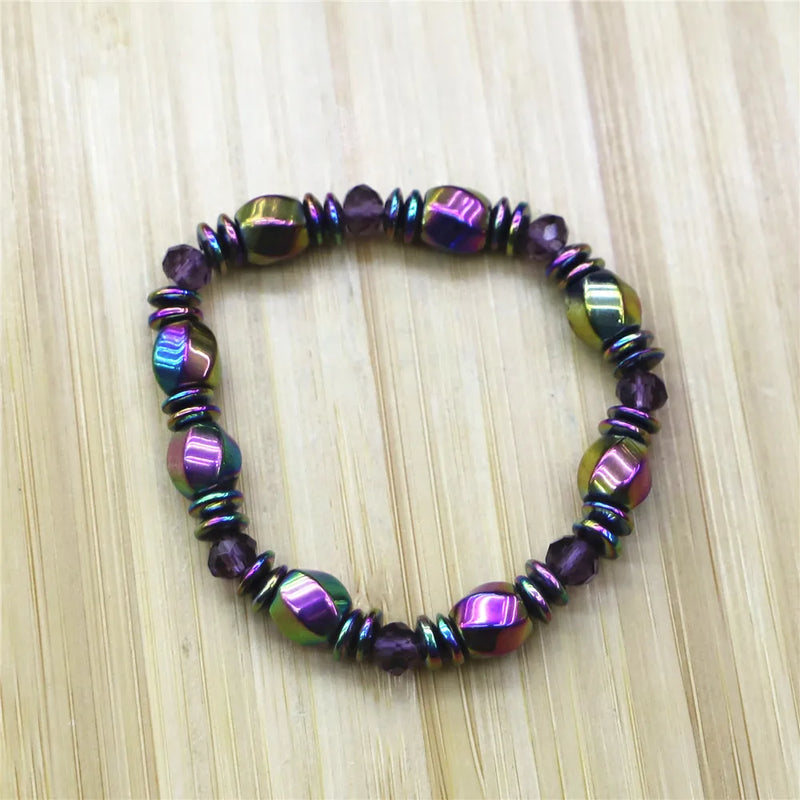 Faceted Rice Grains Hematite Beads Natural Stone for Jewelry Making