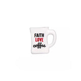 10pcs Faith Love Coffee Charms for Glass Locket Necklace