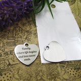 10pcs Family Love Stainless Steel Charms Pendant for DIY Jewelry Making