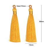 10pcs Long Silk Tassel Fringe Charms Pendants 90mm for Jewelry Making