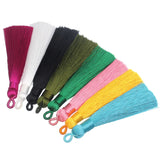 10pcs Long Silk Tassel Fringe Charms Pendants 90mm for Jewelry Making