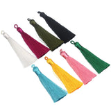 10pcs Long Silk Tassel Fringe Charms Pendants 90mm for Jewelry Making