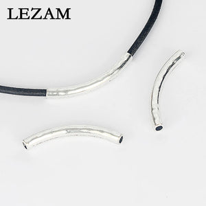 10pcs Bent Tube Spacer For 4mm Round Leather Cord DIY Bracelet Necklace