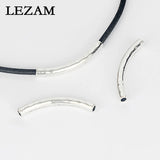 10pcs Bent Tube Spacer For 4mm Round Leather Cord DIY Bracelet Necklace