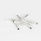10pcs Bent Tube Spacer For 4mm Round Leather Cord DIY Bracelet Necklace