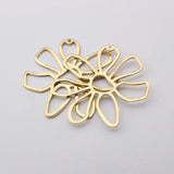 10pcs Brass Flower Pendant Charms DIY Necklace Earrings Vintage Jewelry Findings