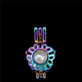 10pcs Flower Pearl Cage Locket Aromatherapy Pendant Jewelry Making Bulk