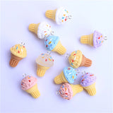 10pcs Ice Cream Cone Pendant Charms for Girls DIY Earrings