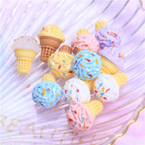 10pcs Ice Cream Cone Pendant Charms for Girls DIY Earrings