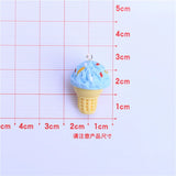 10pcs Ice Cream Cone Pendant Charms for Girls DIY Earrings