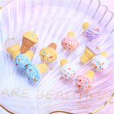 10pcs Ice Cream Cone Pendant Charms for Girls DIY Earrings