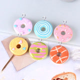 10pcs Donuts Charms for Jewelry Making Diy Hairpin Earrings Necklace Pendant