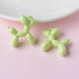 10pcs Macaroon Balloon Animals Dog Charms for Jewelry Making