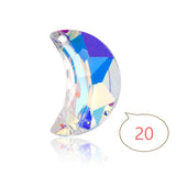 10pcs Moon Crystal Glass Beads DIY Craft Jewelry Making Charms