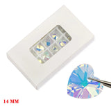 10pcs Moon Crystal Glass Beads DIY Craft Jewelry Making Charms