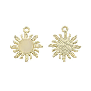 10pcs Opal Stone Sun Flower Charms Pendants for DIY Jewelry Making